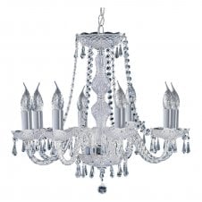 HALE traditional 8 light chrome and crystal chandelier