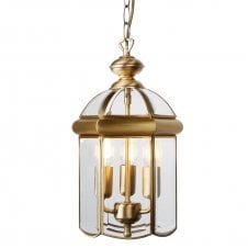 HALL LANTERN large traditional antique brass pendant
