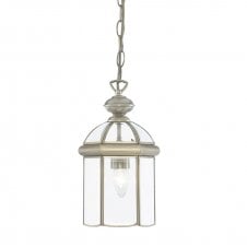 HALL LANTERN traditional small antique brass pendant