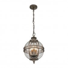 HALLERON 3 Light Chain Lantern  Brass, Aluminium, Clear Seeded Glass