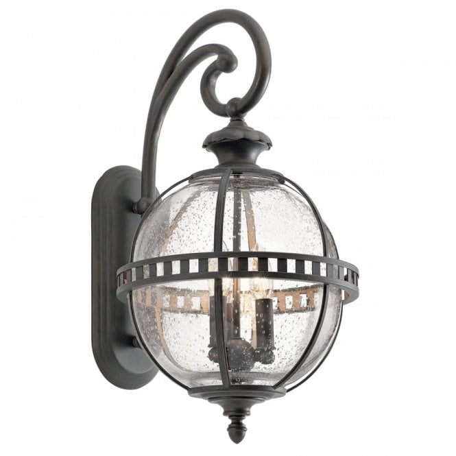 HALLERON 3lt Victorian style exterior wall lantern (medium)