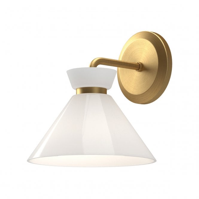 Halston Wall Light in Brushed Gold