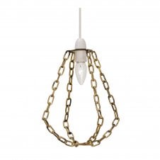 Gold chain easy fit ceiling shade