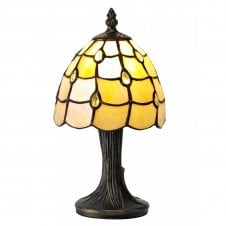 HARMONY small beige and crystal Tiffany style lamp