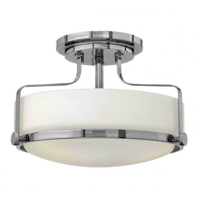 HARPER 2 Light Small Semi Flush Fitting Polished Chrome