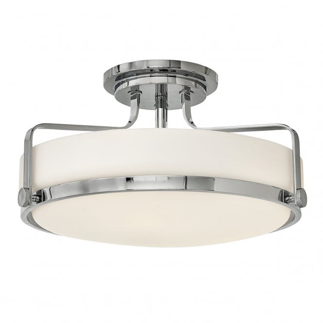 HARPER 3 Light Medium Semi Flush Fitting Polished Chrome