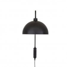 black swing arm plug in wall light 