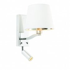 HARVEY wall and spot light in white with nickel and silver