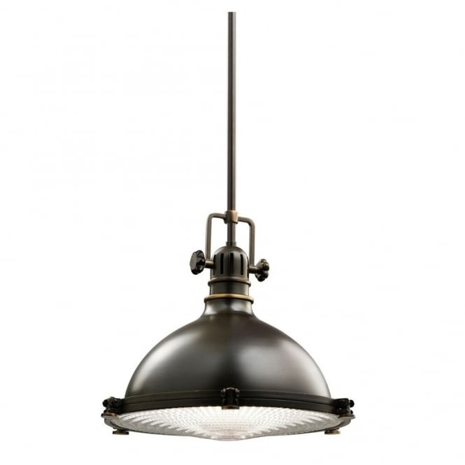 HATTERAS BAY industrial ceiling pendant for coastal settings in old bronze finish (medium)