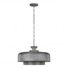 HAYMARKET galvanised finish ceiling pendant light