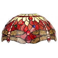 Tiffany easy fit dragonfly shade in purple and pink