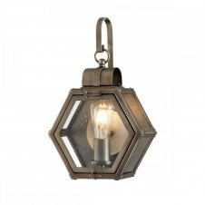 HEATH Small Wall Lantern in Bronze with Seeded Glass
