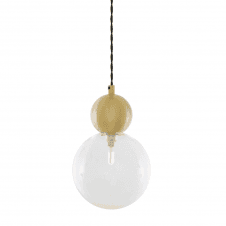 HELENA Antique Brass Ball and Glass Globe Pendant