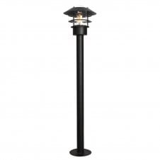 modern black outdoor bollard lantern