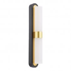 Hessel 2 Light LED Wall Light Matte Black and Satin Gold