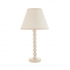 white table lamp with tapered shade