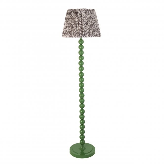 Higgledy Cotswold Green Floor Lamp with Leaf Shade in Pearl Grey