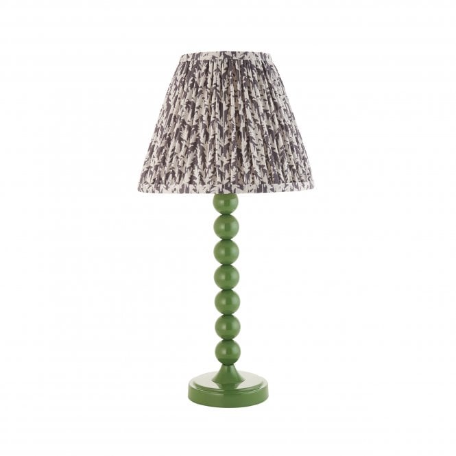 Higgledy Cotswold Green Table Lamp with Leaf Shade in Pearl Grey