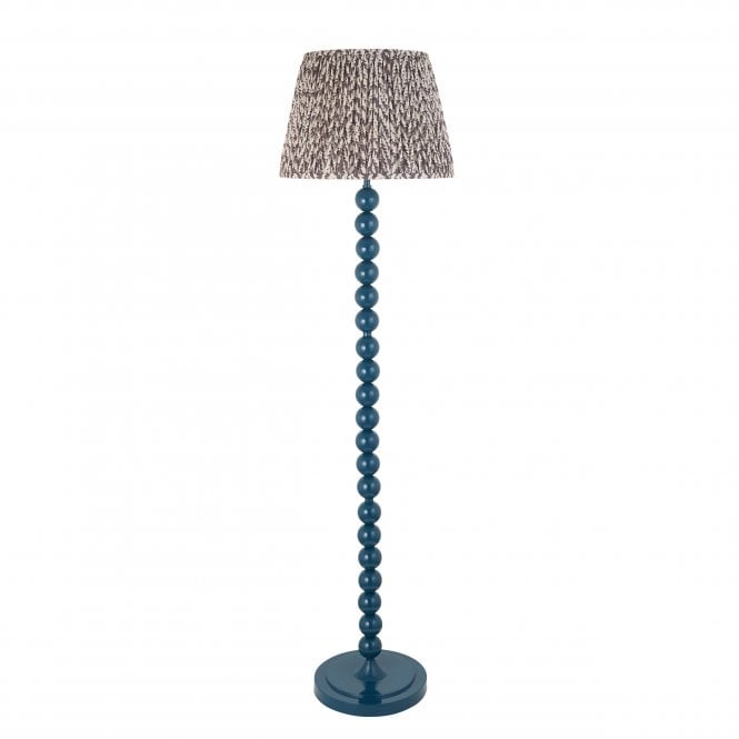 Higgledy Marlin Blue Floor Lamp with Leaf Shade in Pearl Grey