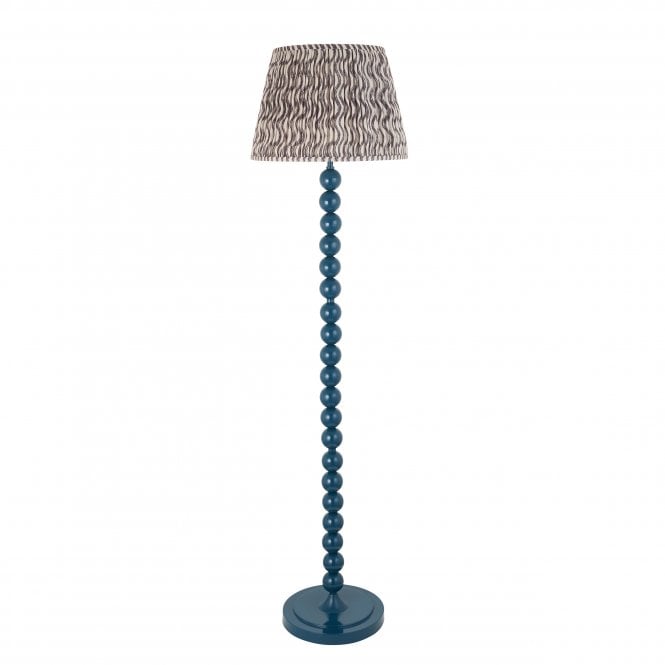 Higgledy Marlin Blue Floor Lamp with Ripple Shade in Pearl Grey
