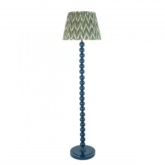 Higgledy Marlin Blue Floor Lamp with Zigzag Shade in Cotswold Green