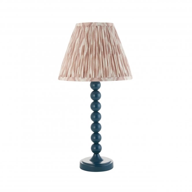 Higgledy Marlin Blue Table Lamp with Ikat Shade in Neutral