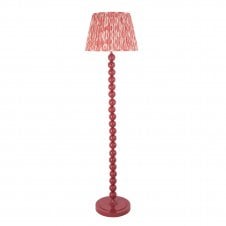 pink floor lamp with ikat pattern pink shade