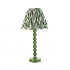 gren table lamp with coordinating zigzag pattern tapered shade