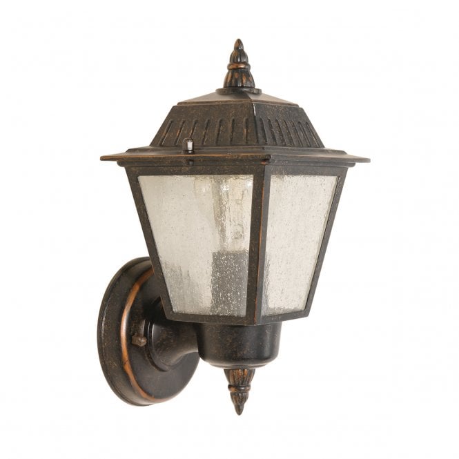 HIGHNAM traditional weathered bronze exterior wall lantern