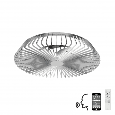 Modern ceiling fan light in silver