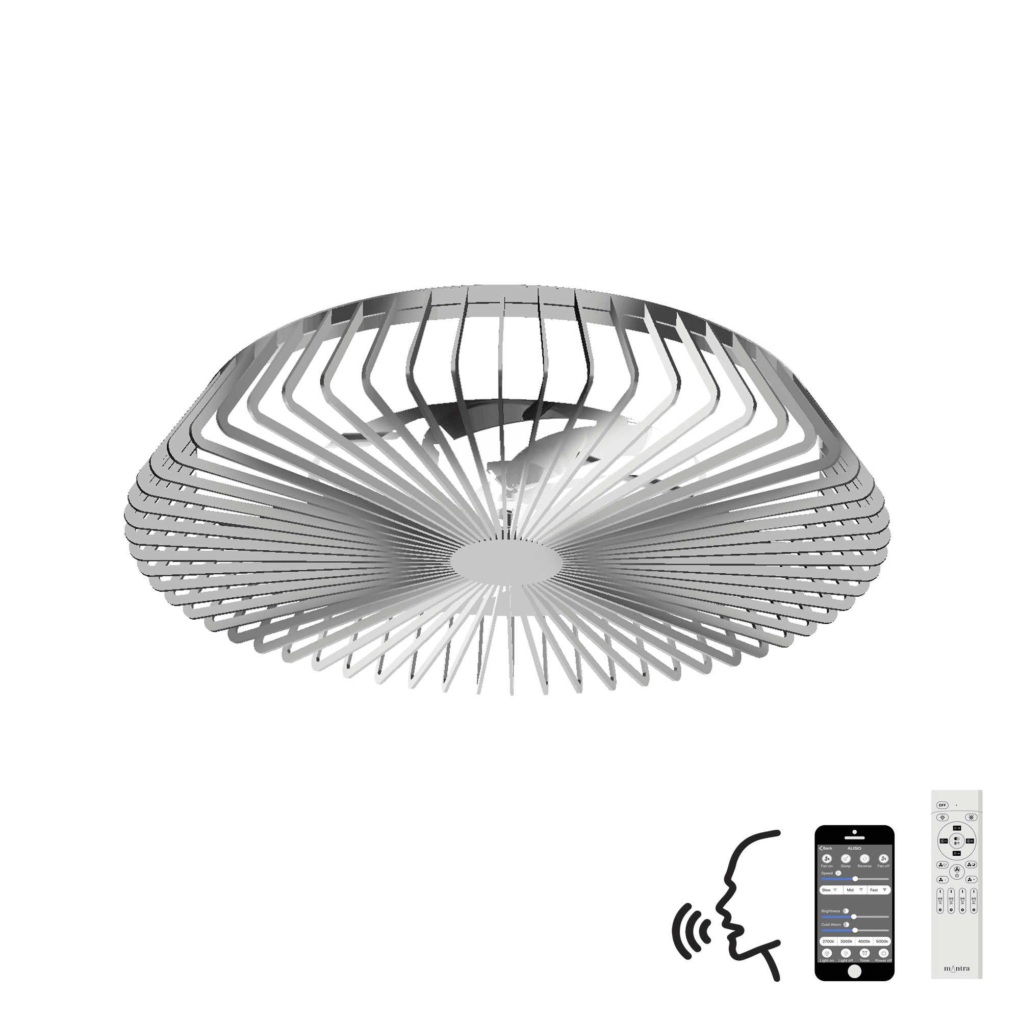 70W LED Dimmable Reversible Ceiling Light Silver | Lighting Company UK