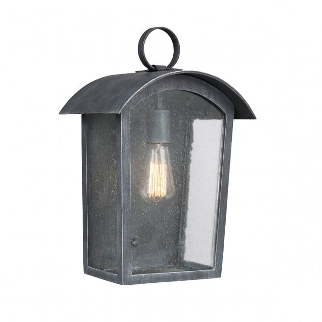 HODGES Large Coastal Wall Lantern in Ash Black Finish
