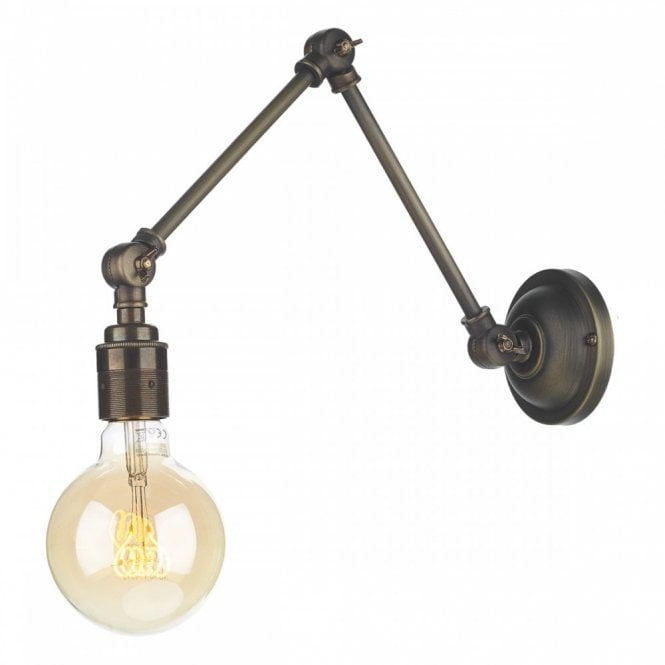 HOXTON industrial style adjustable suspension in antique brass