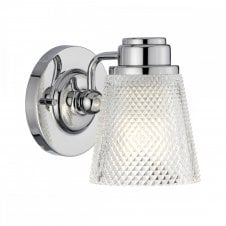 polished chrome wall light for bathrooms