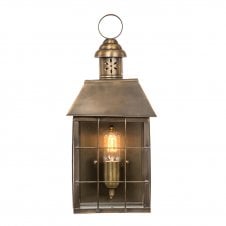 Traditional Antique Brass Garden Wall Lantern