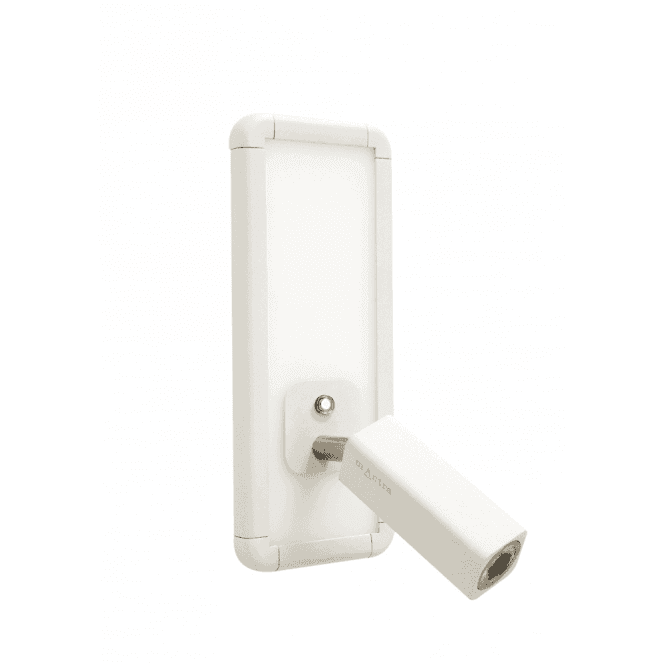 IBIZA LED wall spotlight in white with illuminated back plate