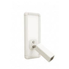 IBIZA LED wall spotlight in white with illuminated back plate