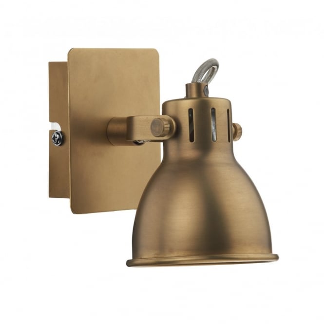 IDAHO single brass coloured wall spotlight