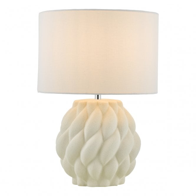 IDONIA White Tactile Table Lamp With Shade