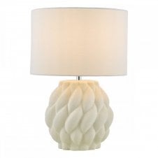 IDONIA White Tactile Table Lamp With Shade