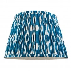blue ikat pattern tapered shade