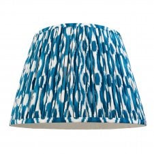 blue ikat pattern tapered lampshade