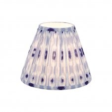 blue and white empire lampshade