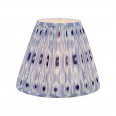 blue and white empire drum lampshade