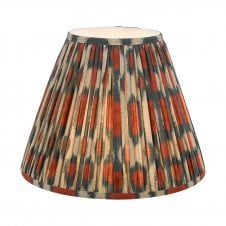 red and green tapered drum shade