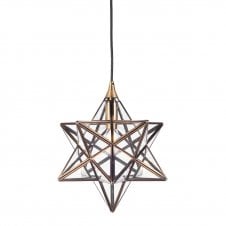 ILARIO Pendant Antique Brass & Glass