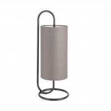 ILLUSION Table Lamp in Matt Black with Grey Shade