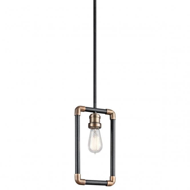 IMAHN mini pendant in black and natural brass