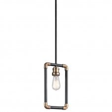 IMAHN mini pendant in black and natural brass
