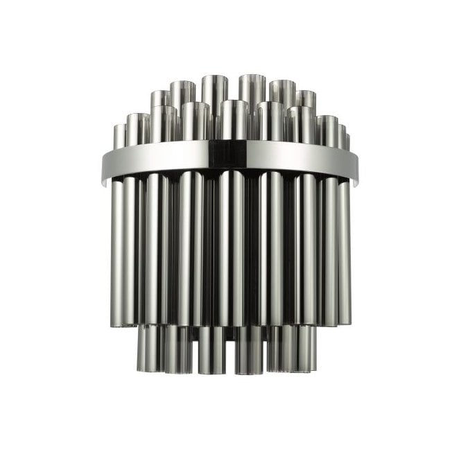 Imani Wall Light in Polished Chrome and Smoked Glass